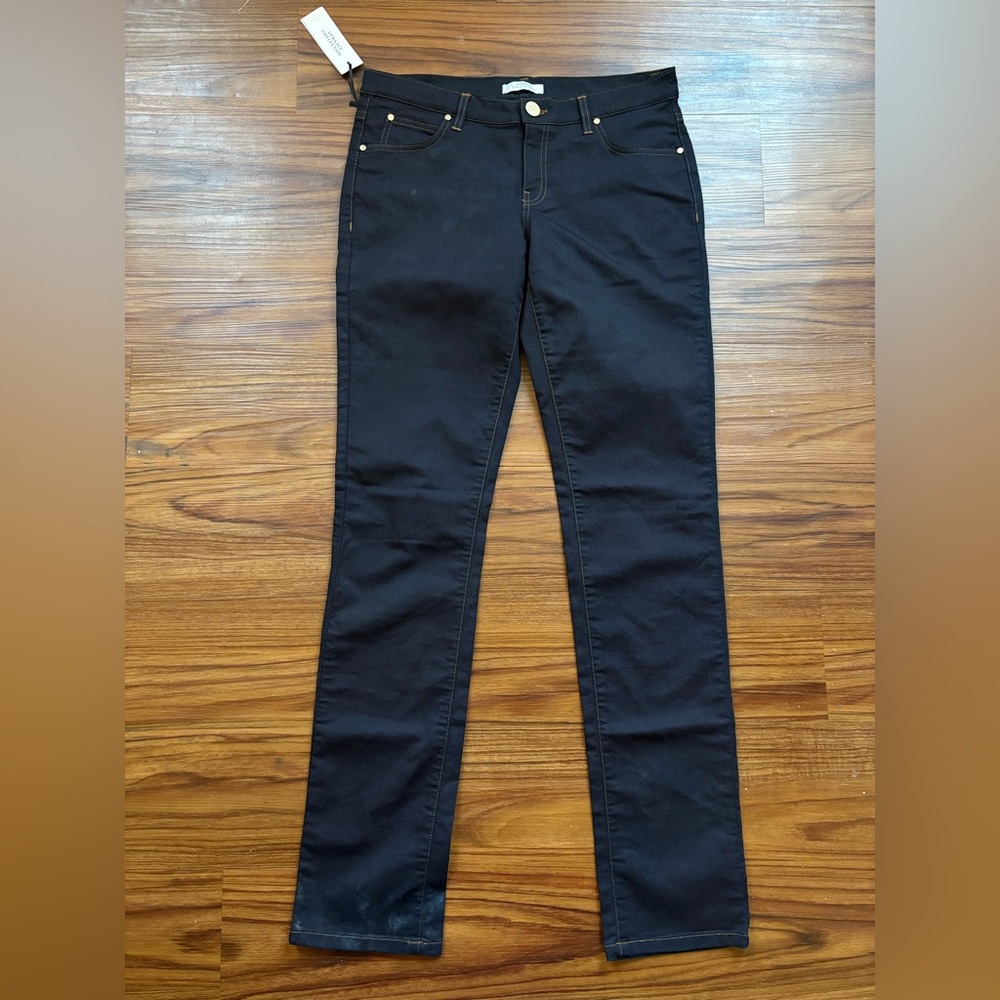 Versace dark blue pants with Gold Stitching
